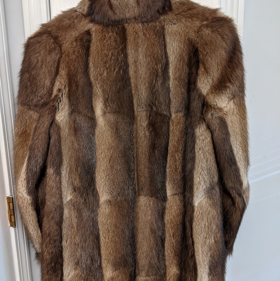Vintage Muskrat Stroller coat-1985 WM.H.HARRIS Certificate authentic women's fur - Picture 12 of 13